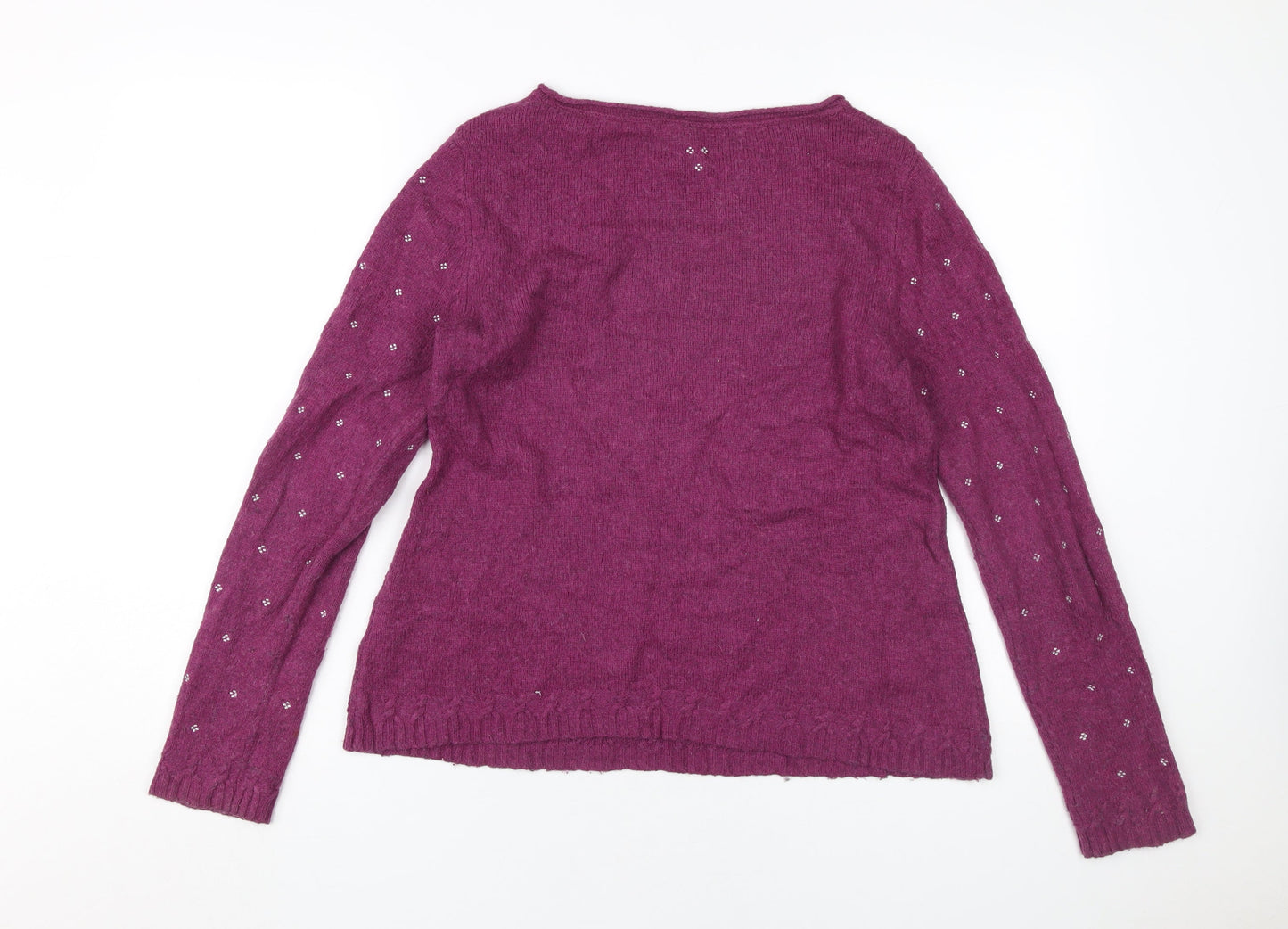 Womens UK Size 10 White Stuff Purple Pullover Jumper