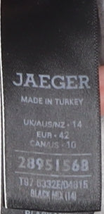 Jaeger Women's Black Floral Shift Dress Size 14