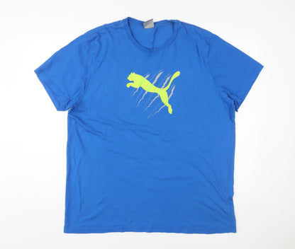 Puma Men's 2XL Blue Graphic Print T-Shirt