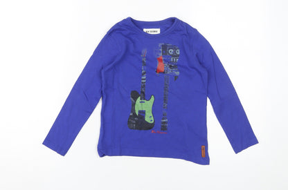 Ben Sherman Boys Blue Long Sleeve T-Shirt, Size 11-12, Graphic Print