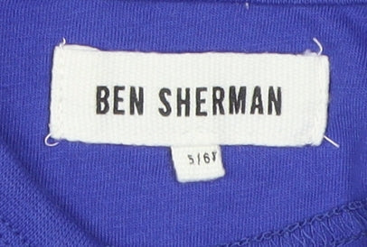 Ben Sherman Boys Blue Long Sleeve T-Shirt, Size 11-12, Graphic Print