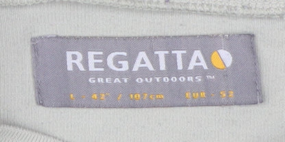 Regatta Men's Green Crew Neck T-Shirt, L, Short Sleeve