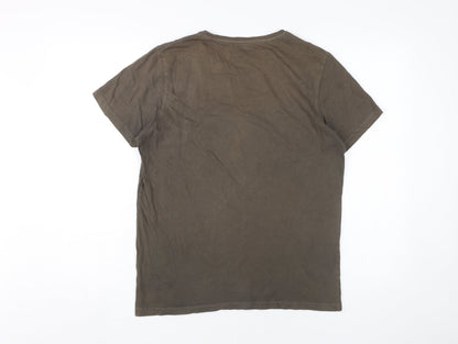 Mens UK Size M JACK & JONES Brown  T-Shirt