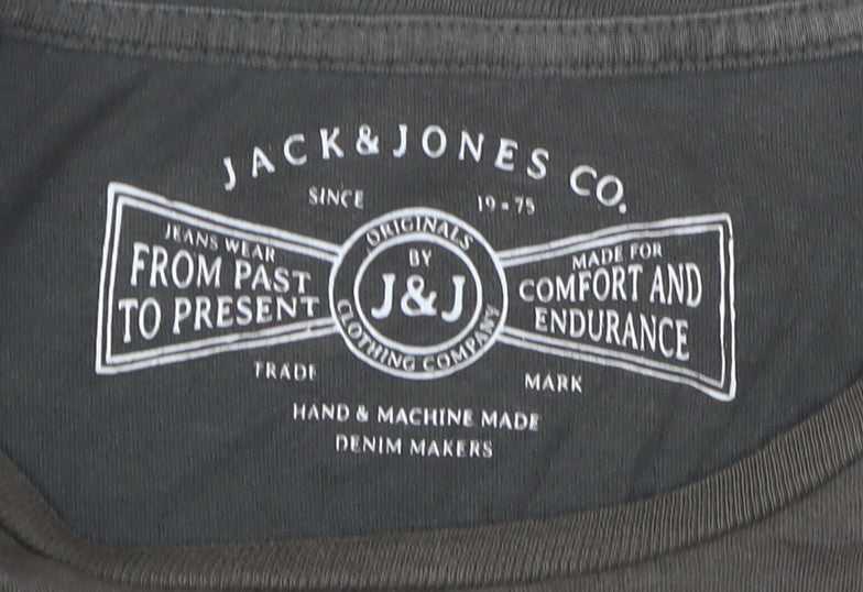 Mens UK Size M JACK & JONES Brown  T-Shirt
