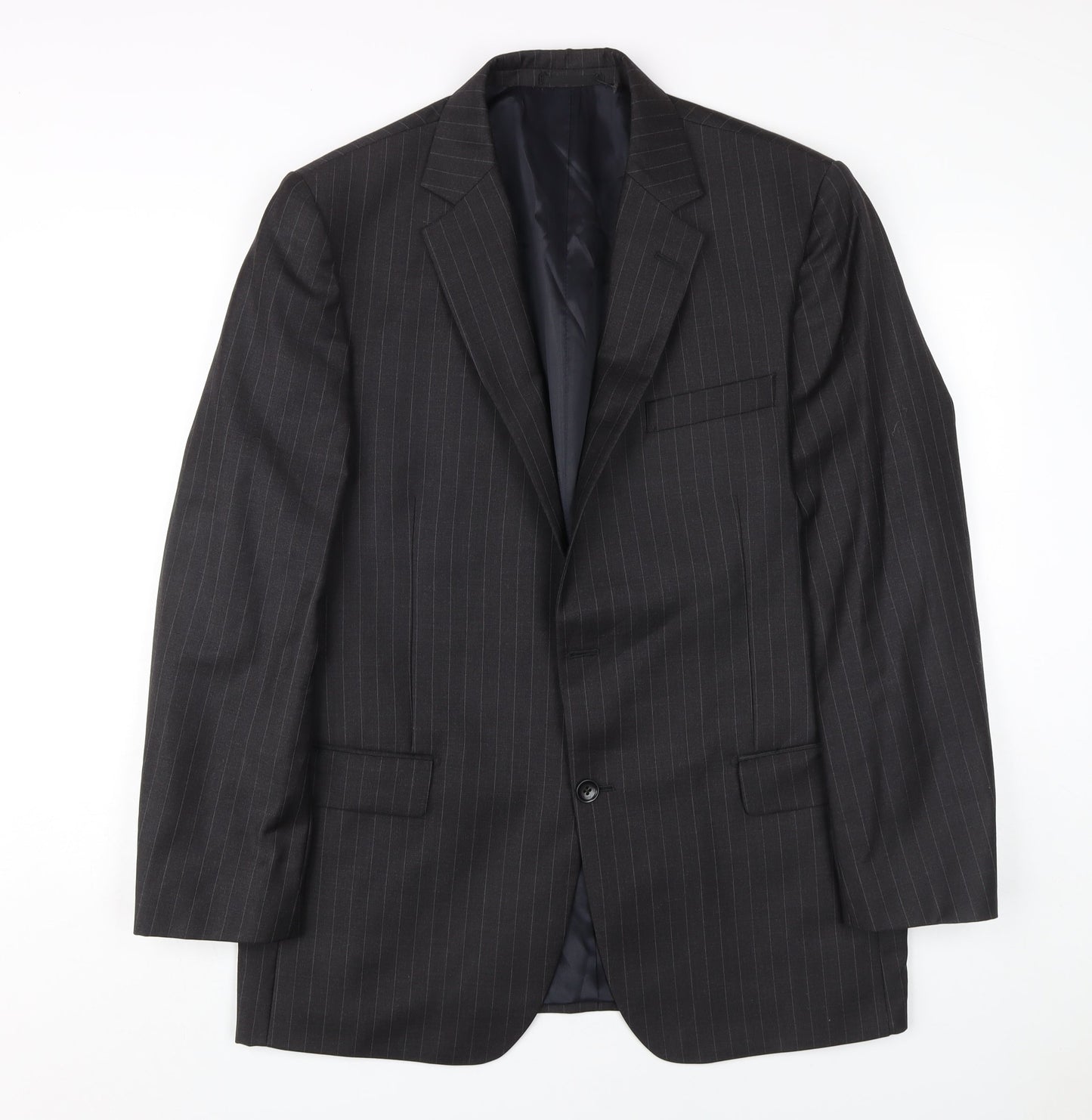 Austin Reed Men's Black Striped Blazer 44 Regular Fit