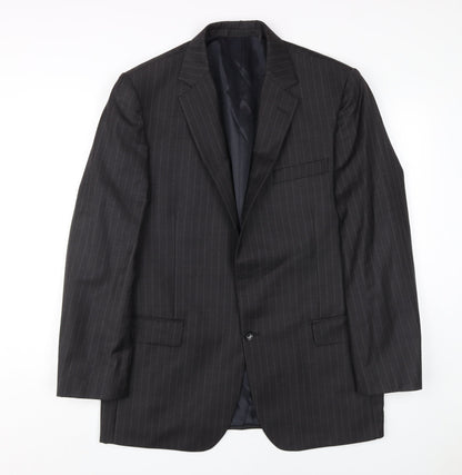 Austin Reed Men's Black Striped Blazer 44 Regular Fit