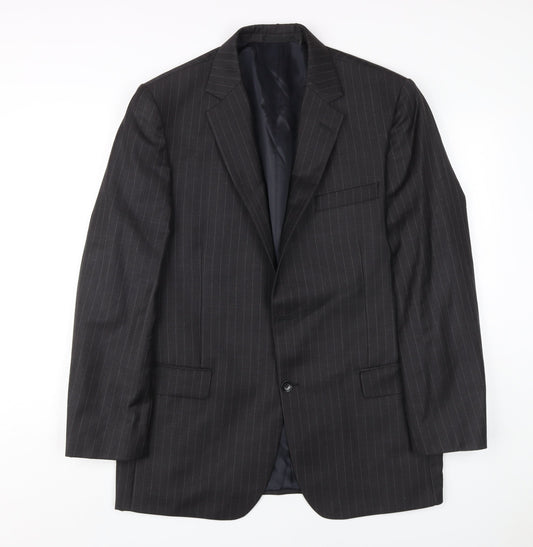 Austin Reed Men's Black Striped Blazer 44 Regular Fit