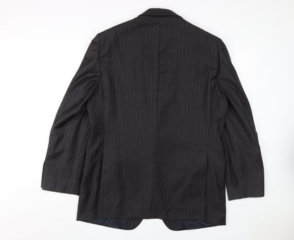 Austin Reed Men's Black Striped Blazer 44 Regular Fit