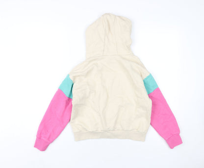 Outfitters Girls Beige Multicoloured Hoodie 9-10 Years Pullover