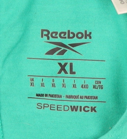 Reebok Men's Green XL T-Shirt with Logo