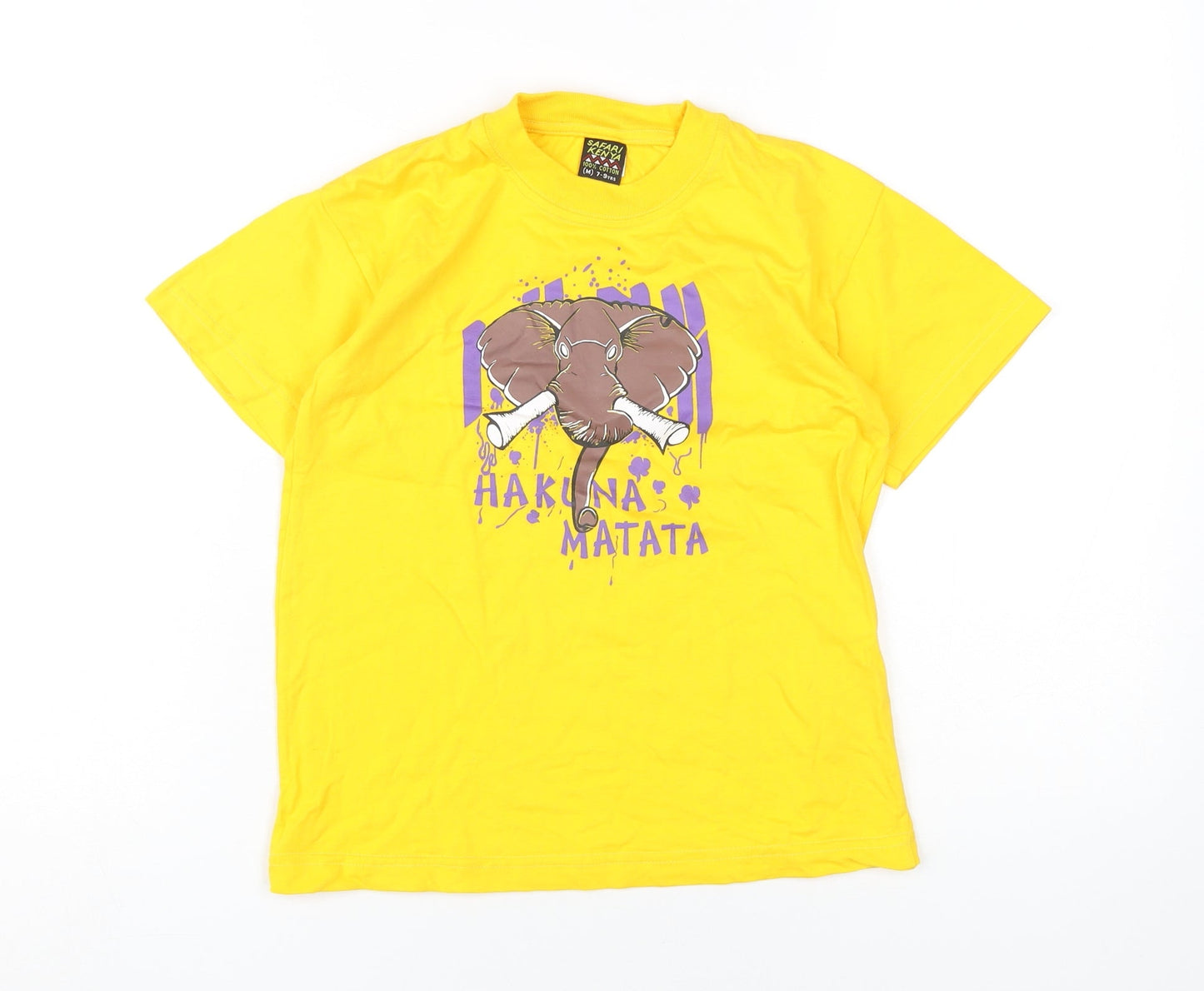 Safari Kenya Boys Yellow Graphic T-Shirt 7-9 Years