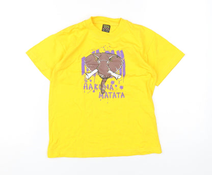 Safari Kenya Boys Yellow Graphic T-Shirt 7-9 Years