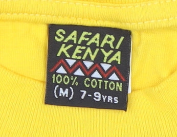 Safari Kenya Boys Yellow Graphic T-Shirt 7-9 Years