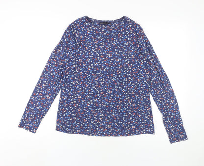 Womens UK Size 14 Marks and Spencer Blue Basic T-Shirt