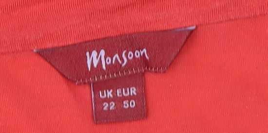 Womens UK Size 22 Monsoon Red  T-Shirt