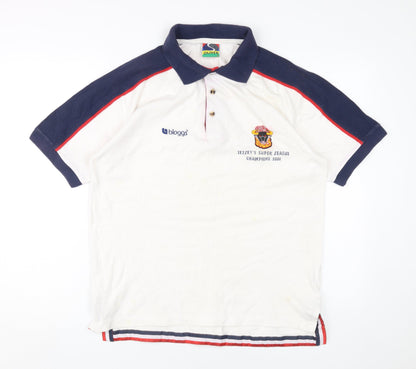 S Oliver Men's White Polo Shirt S Rugby Style