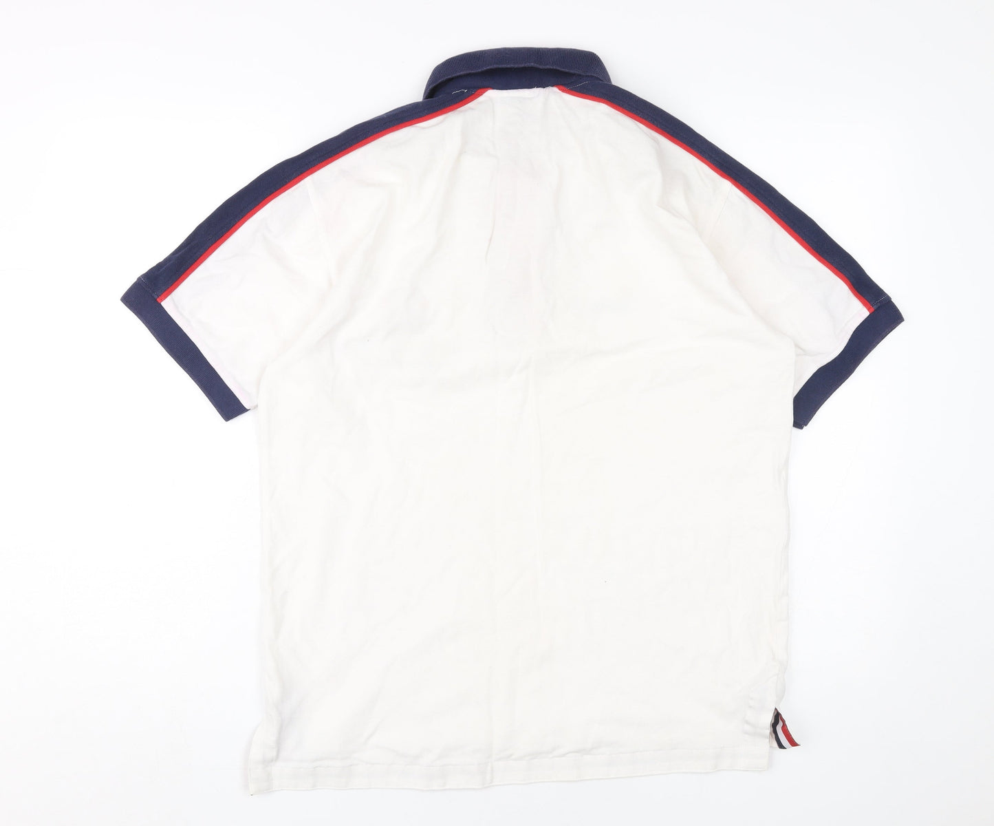 S Oliver Men's White Polo Shirt S Rugby Style