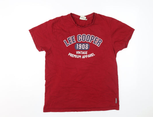 Lee Cooper Men's Red M Vintage T-Shirt