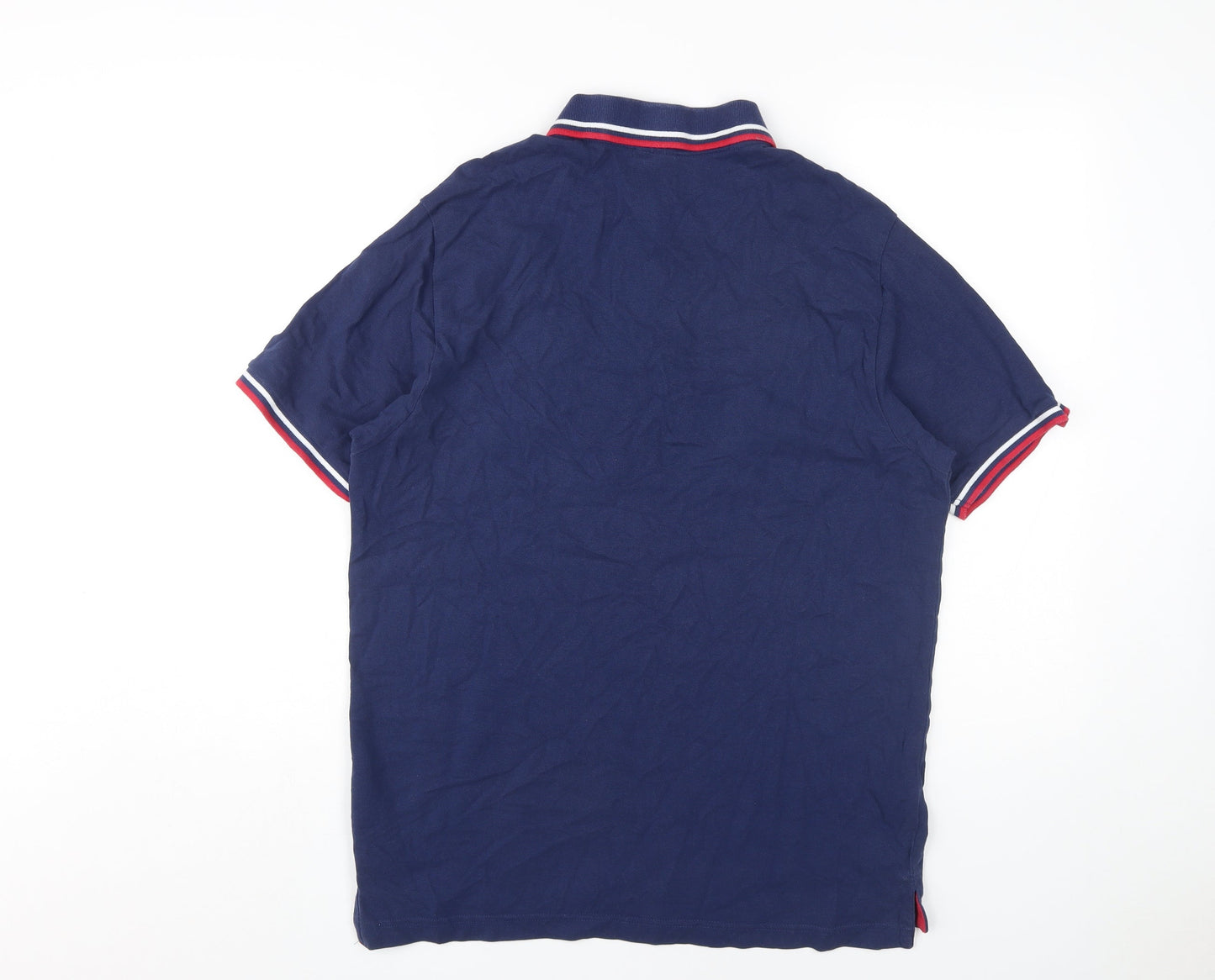 Bowie Men's Blue Polo, Size L, Music Theme, Casual Wear