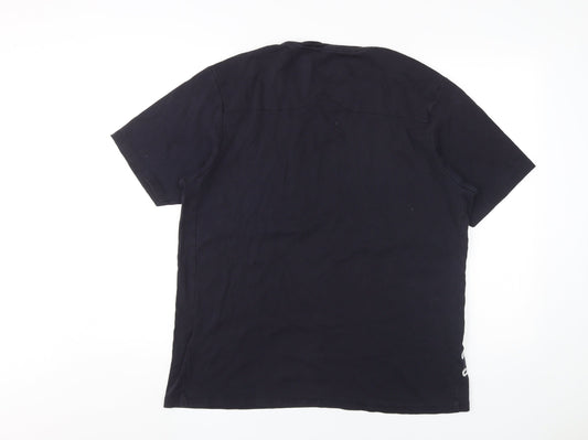 Police Men's Blue XL Crew Neck Cotton T-Shirt