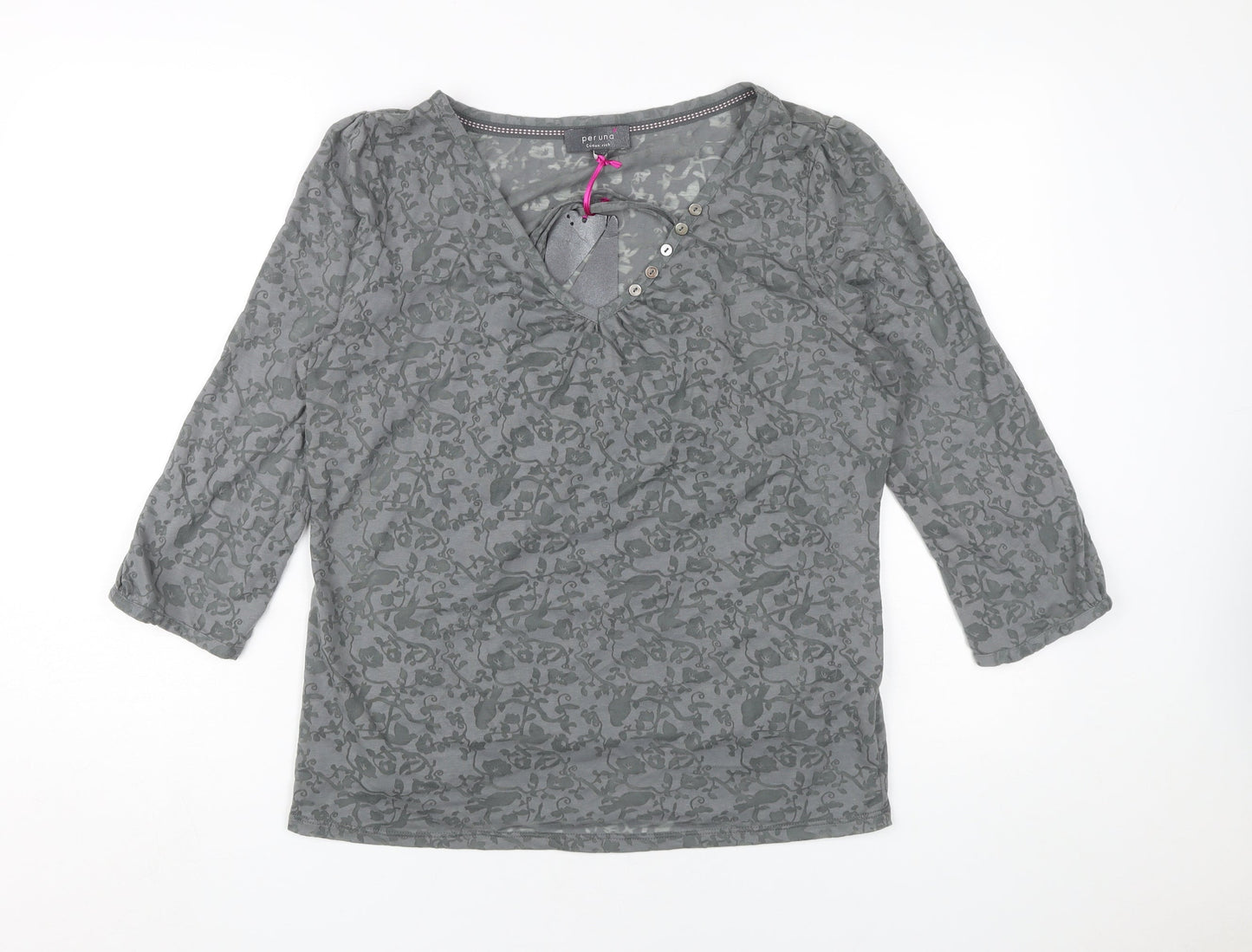 Womens UK Size 12 Marks and Spencer Grey  Blouse