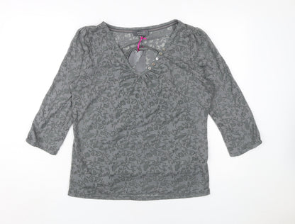 Womens UK Size 12 Marks and Spencer Grey  Blouse