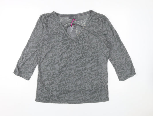 Womens UK Size 12 Marks and Spencer Grey  Blouse