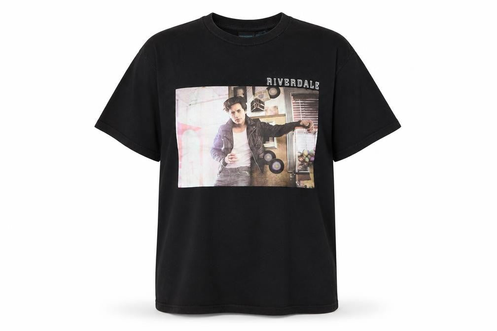 Unisex Adults UK Size L Riverdale Black Basic T-Shirt