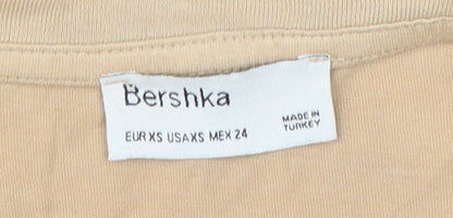 Bershka Women's Beige A-Line Dress XS