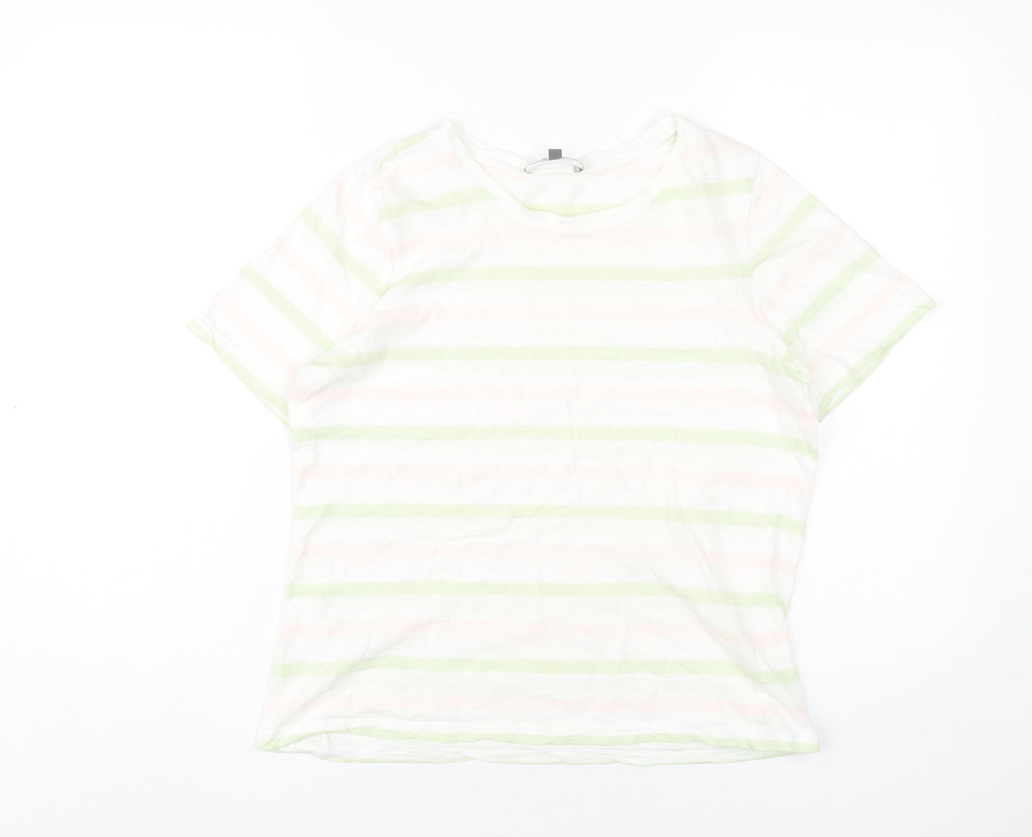 Laura Ashley Women's Multicoloured Striped Tee, Size 12