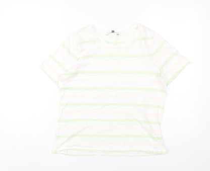 Laura Ashley Women's Multicoloured Striped Tee, Size 12