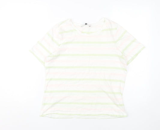 Laura Ashley Women's Multicoloured Striped Tee, Size 12
