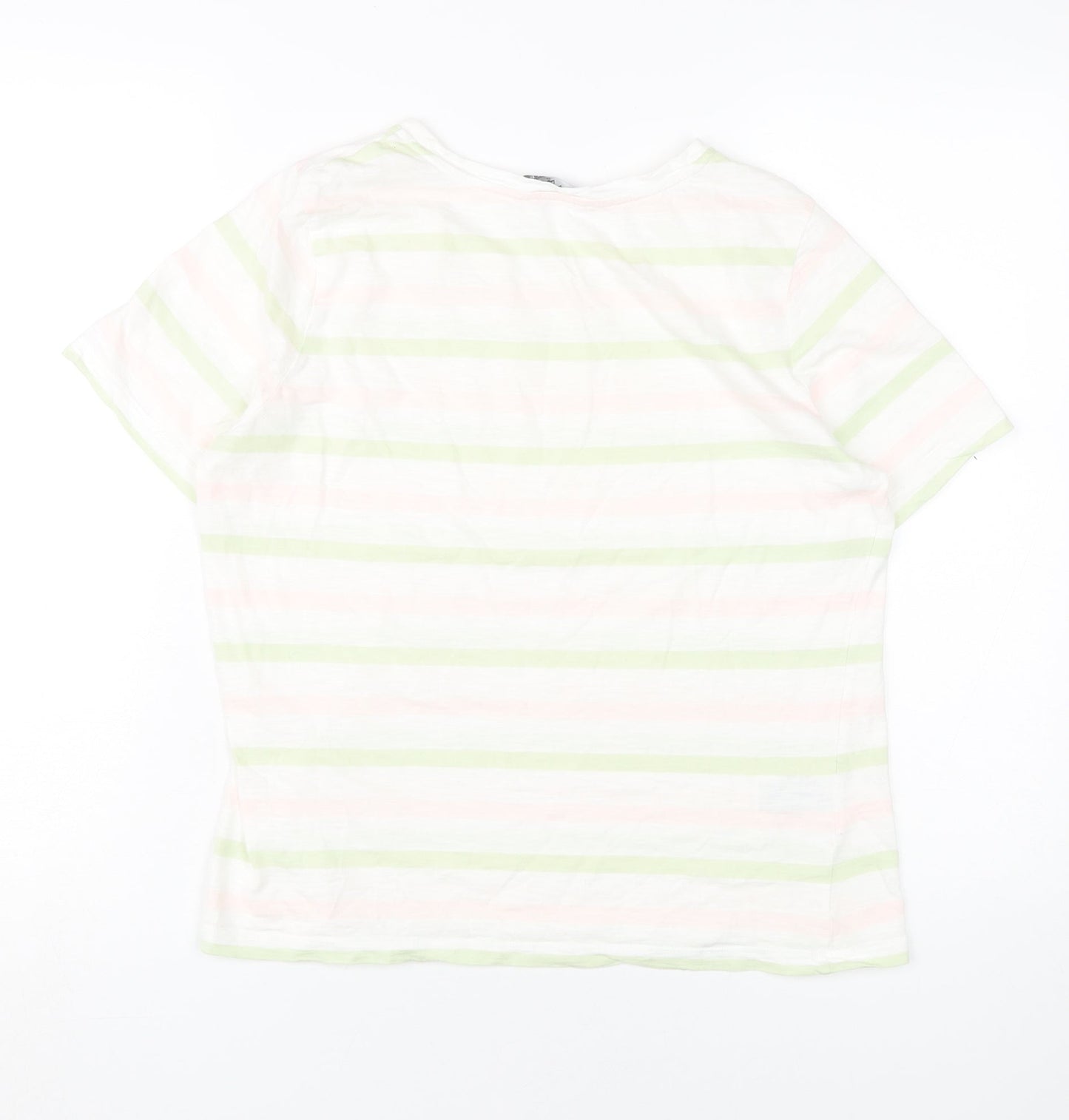 Laura Ashley Women's Multicoloured Striped Tee, Size 12