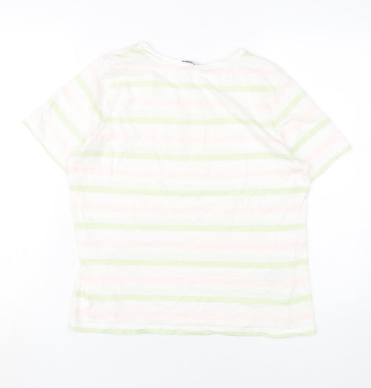 Laura Ashley Women's Multicoloured Striped Tee, Size 12