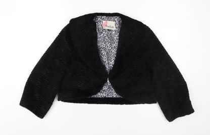 SooLee Women's Black Cropped Jacket, Size M, Elegant