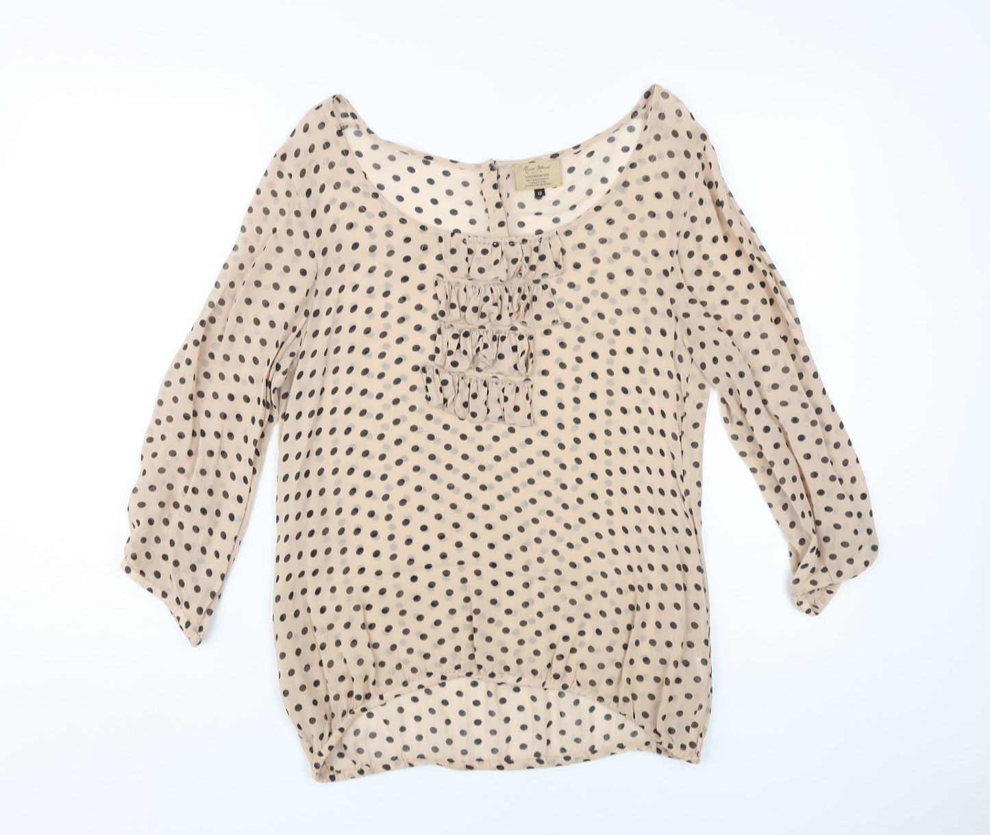 Womens UK Size 12 River Island Beige  Blouse