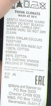 Marks and Spencer Boys Black Dinosaur Graphic T-Shirt 12-13Y