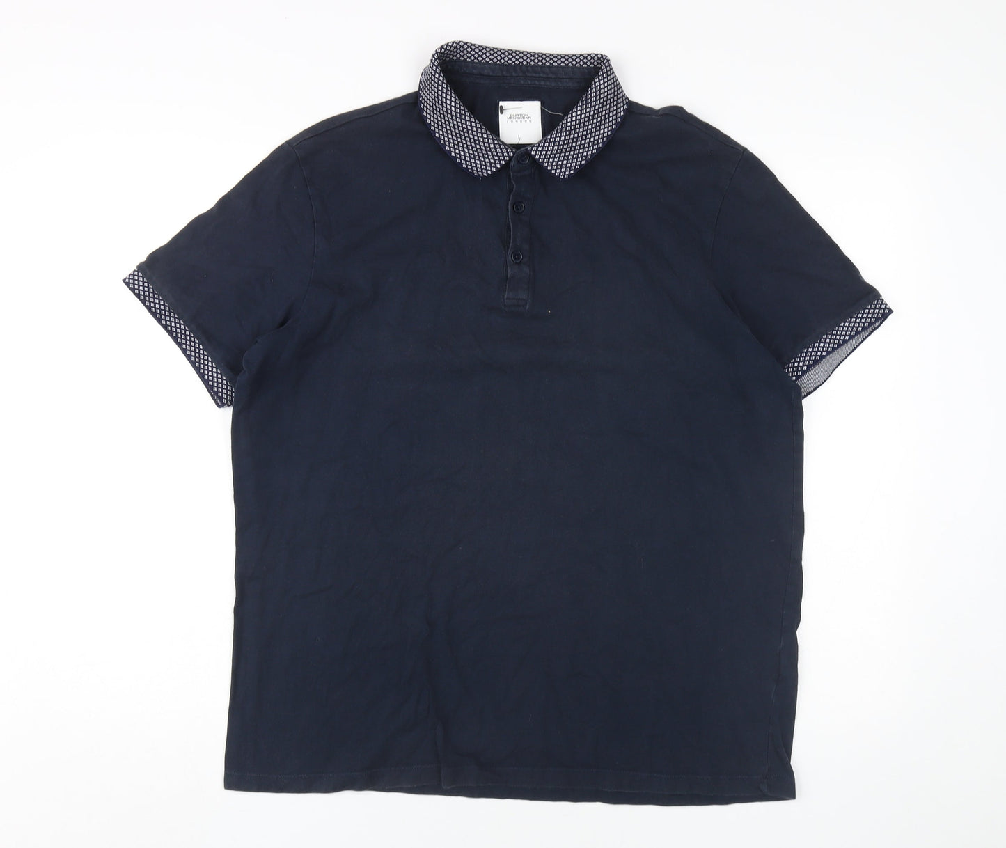 Burton Menswear Men's Blue Polo Shirt Size L