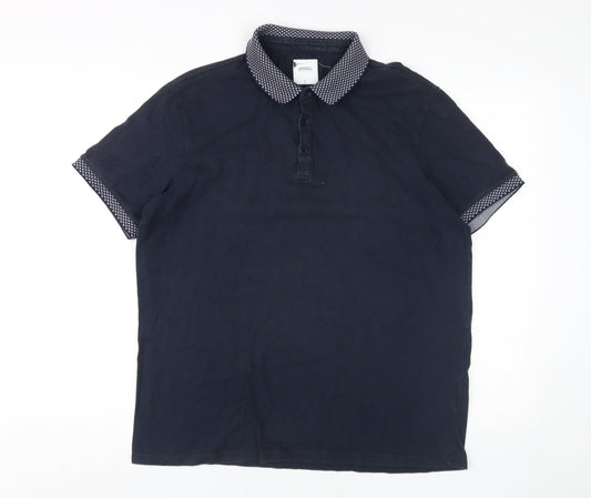 Burton Menswear Men's Blue Polo Shirt Size L