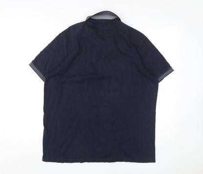 Burton Menswear Men's Blue Polo Shirt Size L