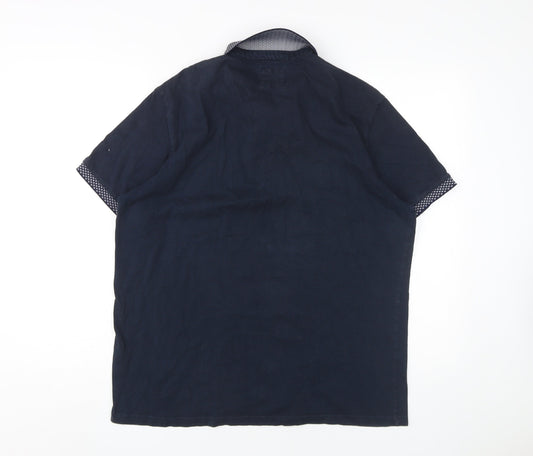 Burton Menswear Men's Blue Polo Shirt Size L