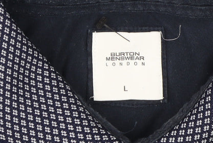 Burton Menswear Men's Blue Polo Shirt Size L