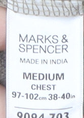 Marks and Spencer Men's Beige Polo Shirt Medium