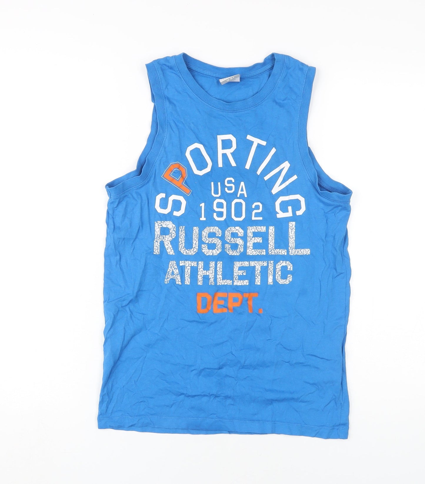 Russell Athletic Boys Blue Tank Top, 14-15 Years, Sporty