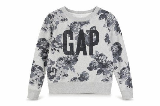 Gap Women’s Grey Floral Logo Sweatshirt - S