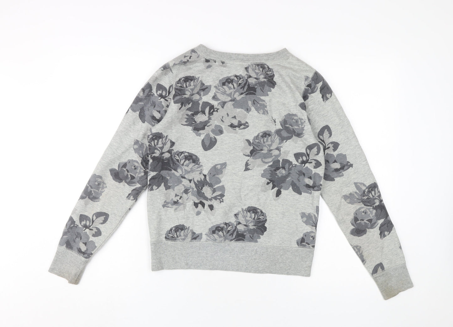 GAP Women’s Grey Floral Logo Sweatshirt - S