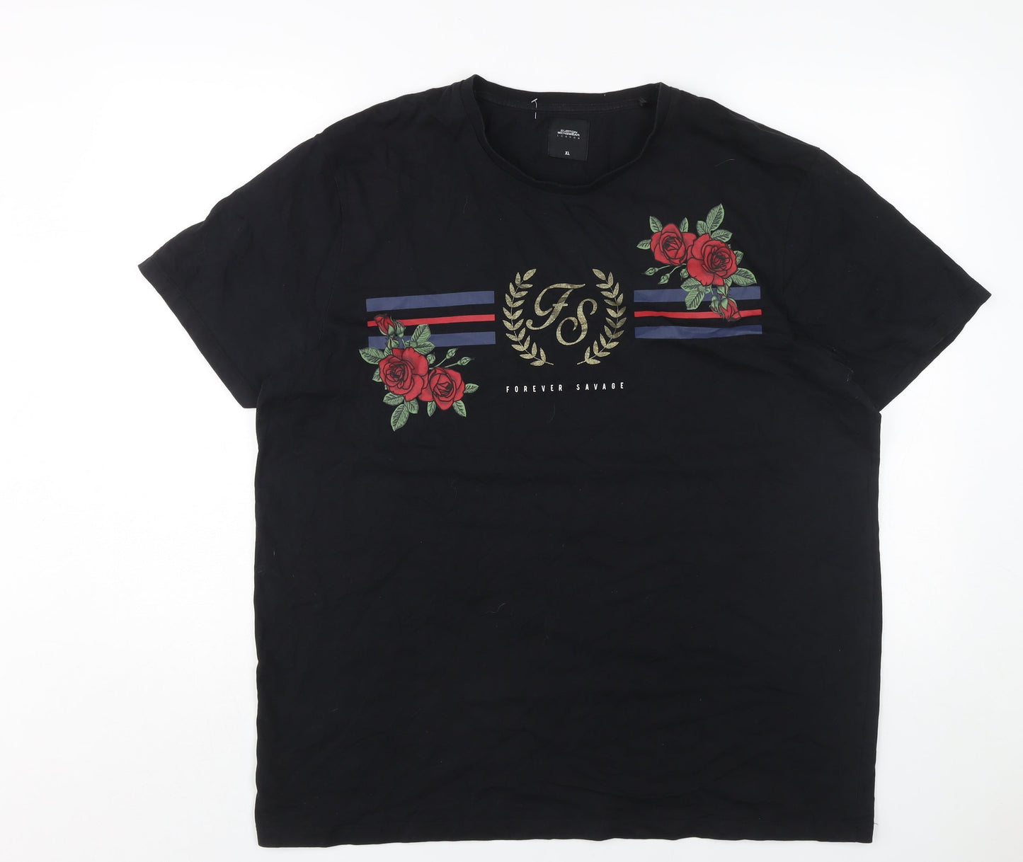 Mens UK Size XL Burton Menswear Black  T-Shirt