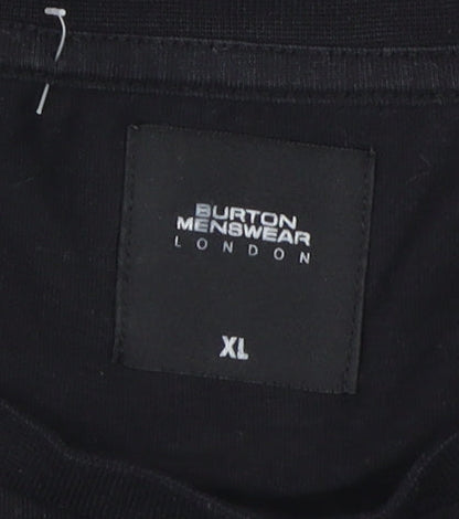 Mens UK Size XL Burton Menswear Black  T-Shirt