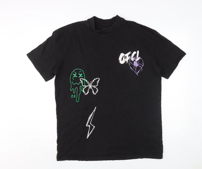 Mens UK Size M boohooMAN Black  T-Shirt