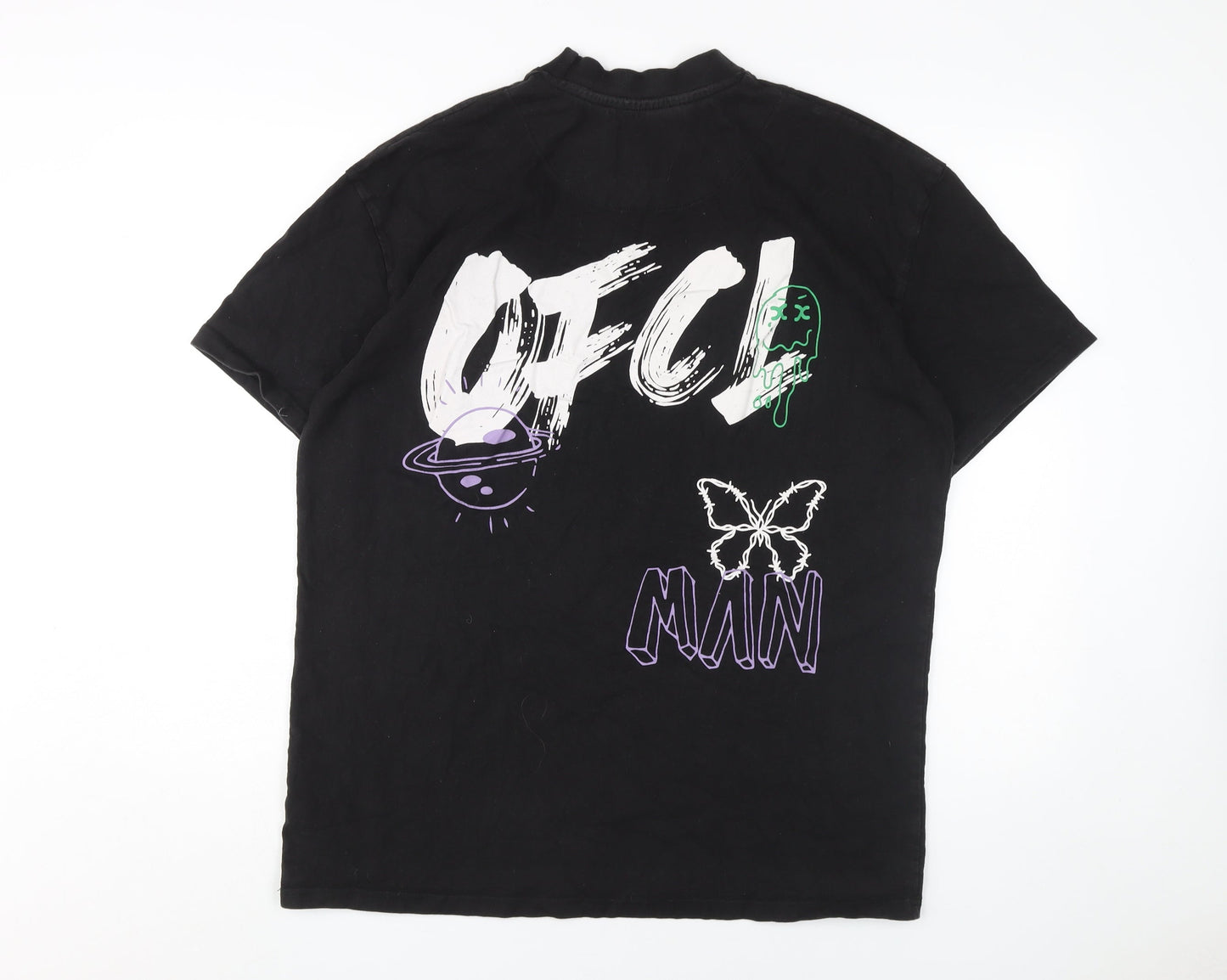 Mens UK Size M boohooMAN Black  T-Shirt